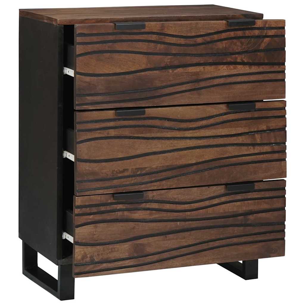 vidaXL Dressoirs 2 pcs Bruin 60 x 33.5 x 75 cm massief mangohout