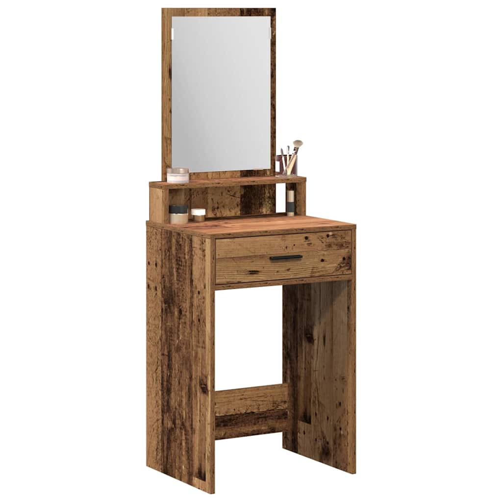 vidaXL Kaptafel met lade Oud Hout 50 x 41 x 140 cm Bewerkt hout