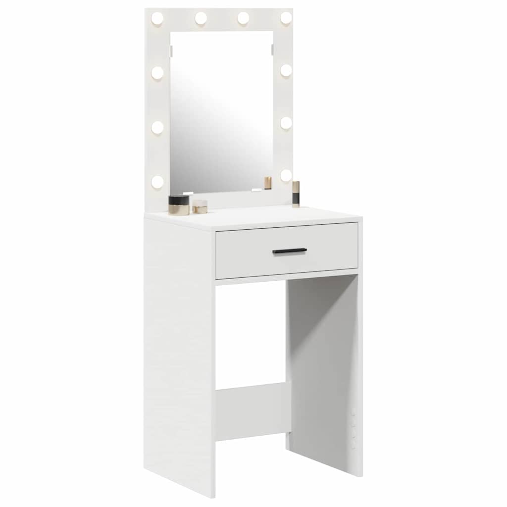 vidaXL Kaptafel met lade met opslag Wit 50 x 41 x 135 cm Bewerkt hout