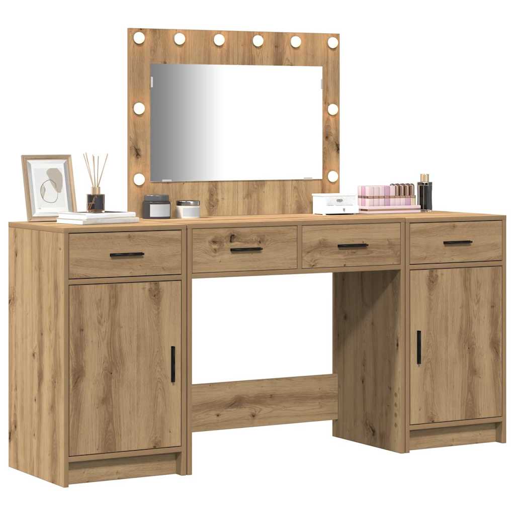 vidaXL Plafondtafel met lade 3 pcs Bruin 40 x 41 x 75 cm Bewerkt hout