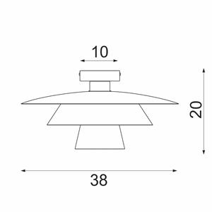 Luminex Deckenleuchte Plato, senfgelb, Metall, &Oslash; 38 cm, E27