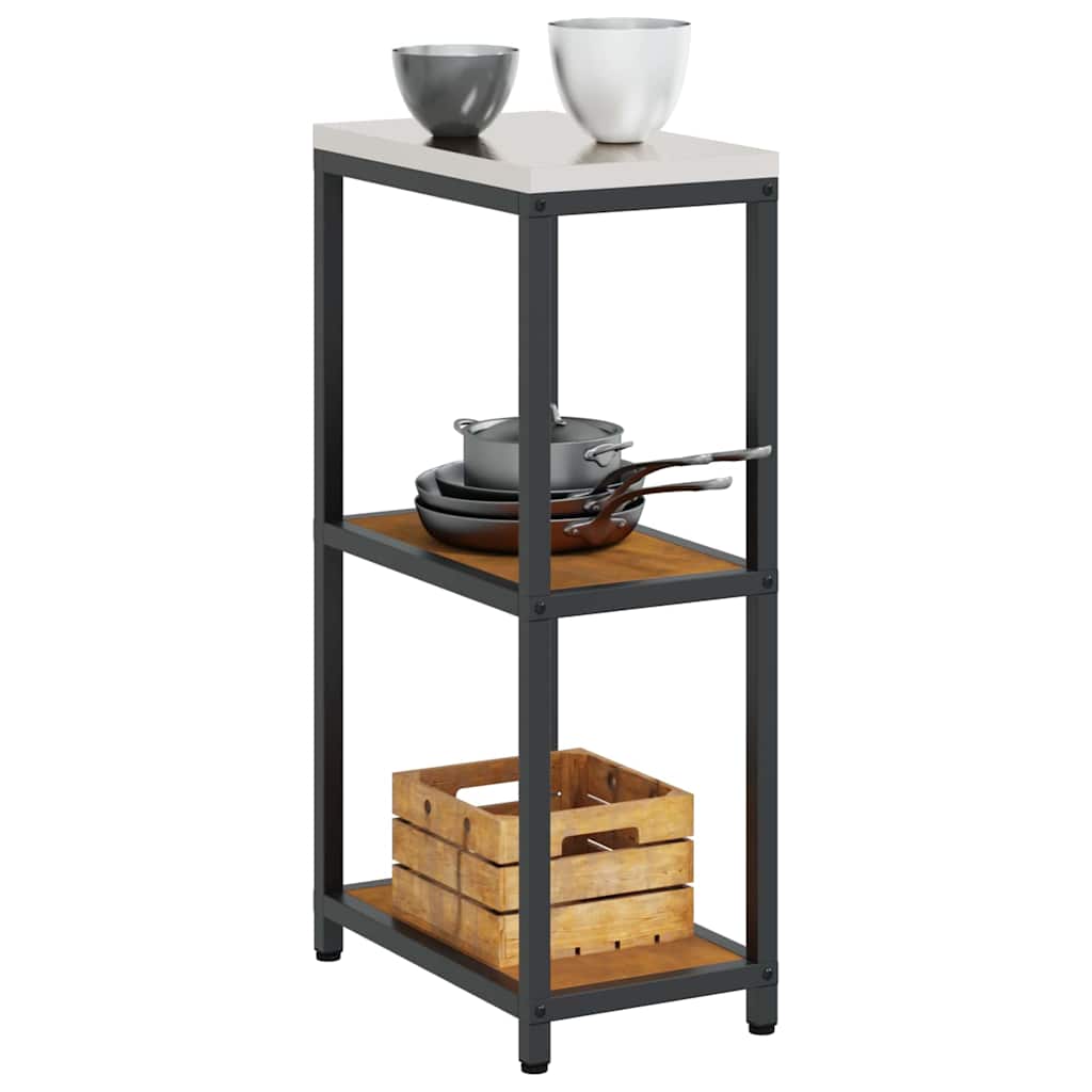 vidaXL Keuken opslag plank met plank met opslag Roestig Verweerd staal