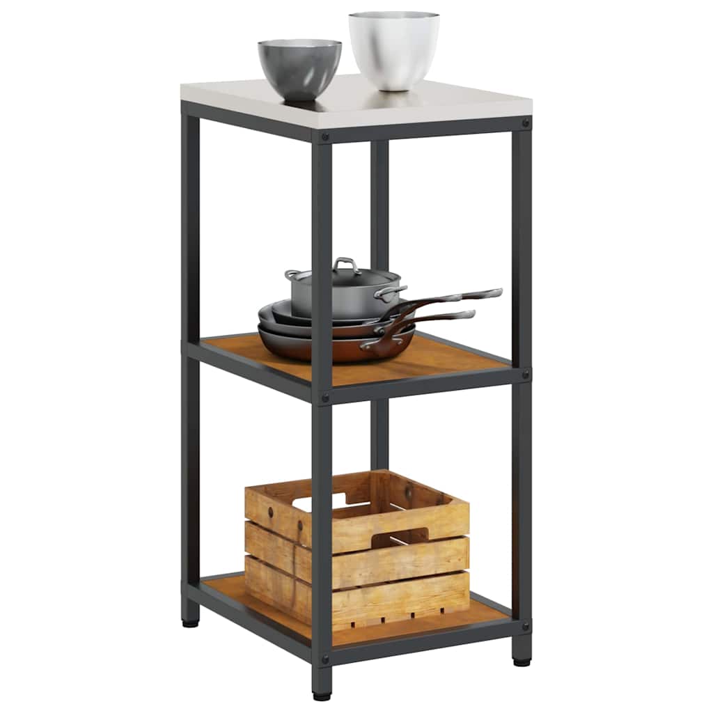 vidaXL Keuken opslag plank met plank met opslag Roestig Verweerd staal