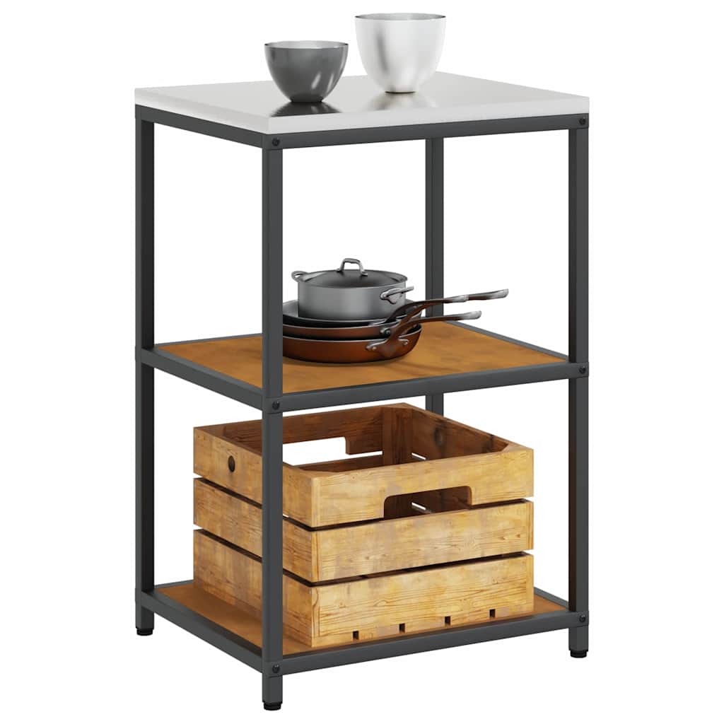 vidaXL Keuken opslag plank met plank met opslag Roestig Verweerd staal