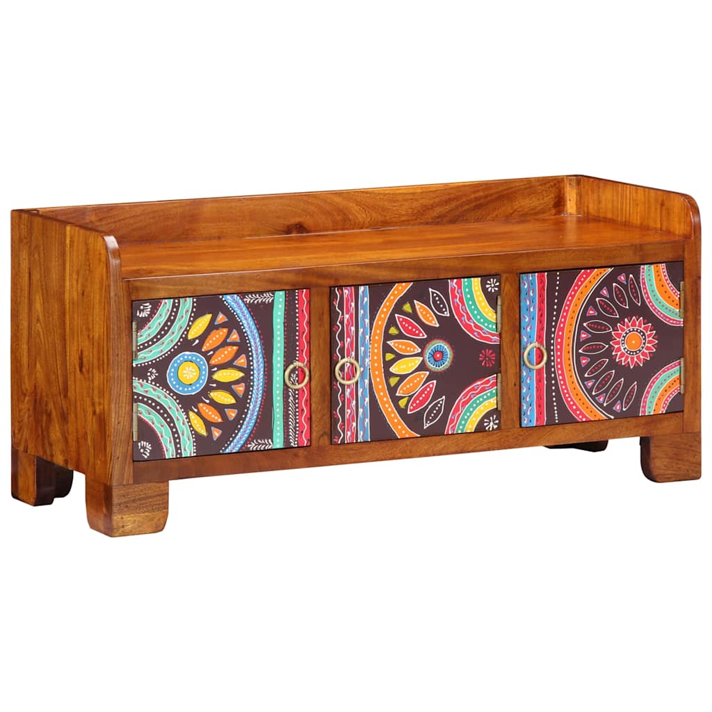 vidaXL Schoenenkast Multikleur 90 x 35 x 40 cm Massief acaciahout