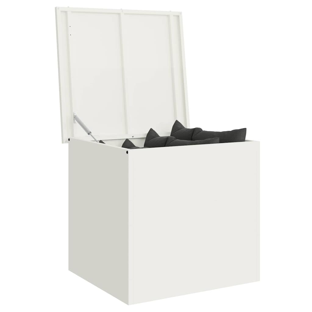 vidaXL Buitenopslagdoos Wit 55 x 50.5 x 50 cm Koudgewalst staal