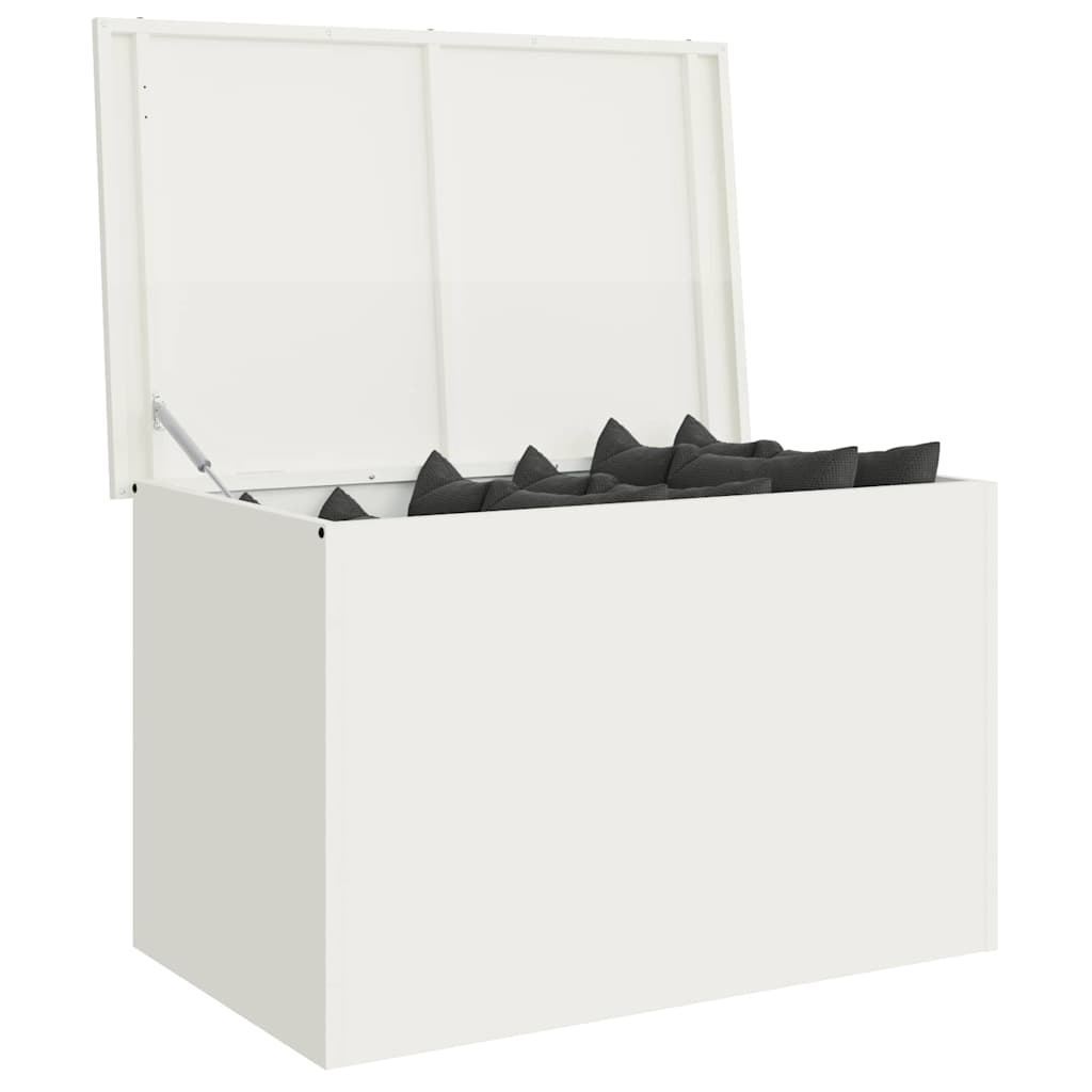 vidaXL Buitenopslagdoos Wit 80 x 50.5 x 50 cm Koudgewalst staal