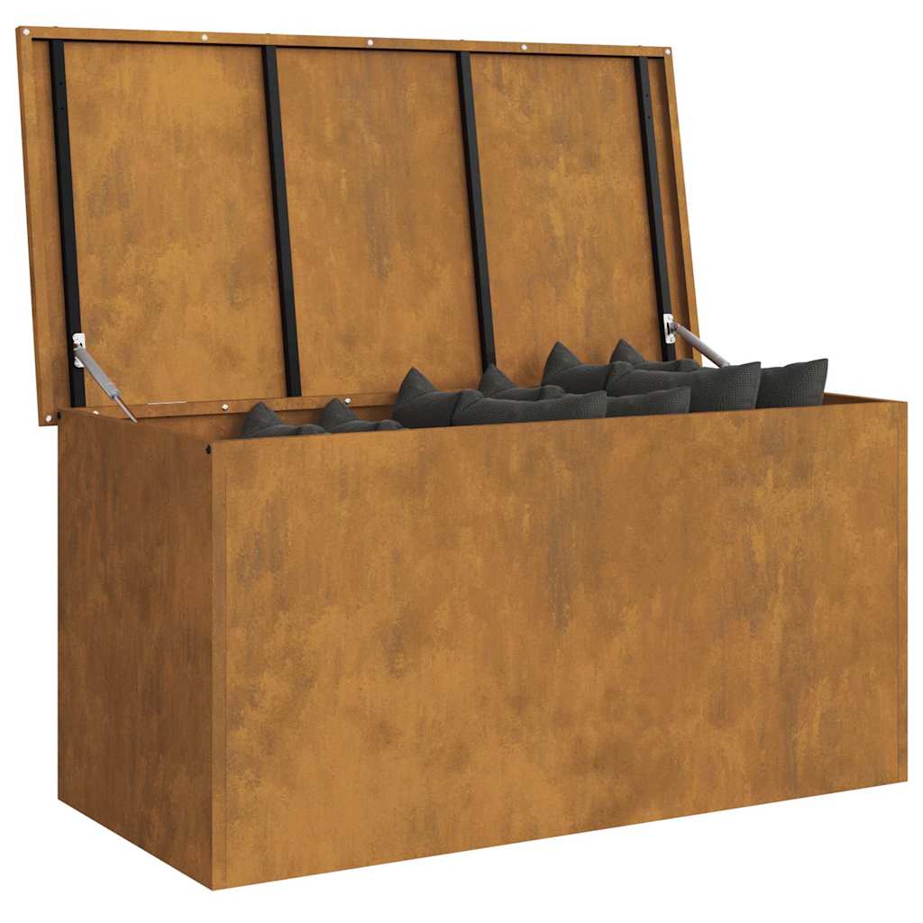 vidaXL Buitenopslagdoos Bruin 100 x 50.5 x 50 cm Cortenstaal