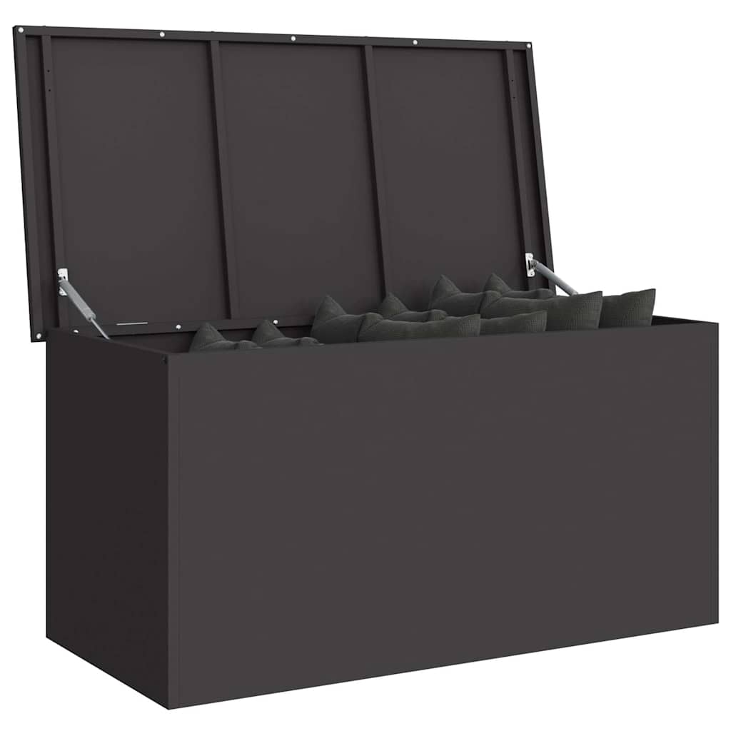 vidaXL Buitenopslagdoos Zwart 100 x 50.5 x 50 cm Koudgewalst staal