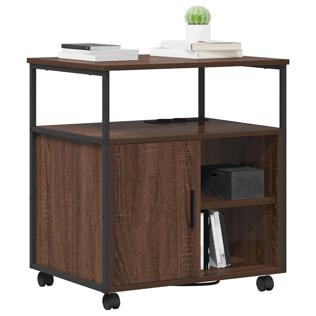 vidaXL Kantoor kast bruin eikenkleur 61 x 46 x 67 cm Bewerkt hout
