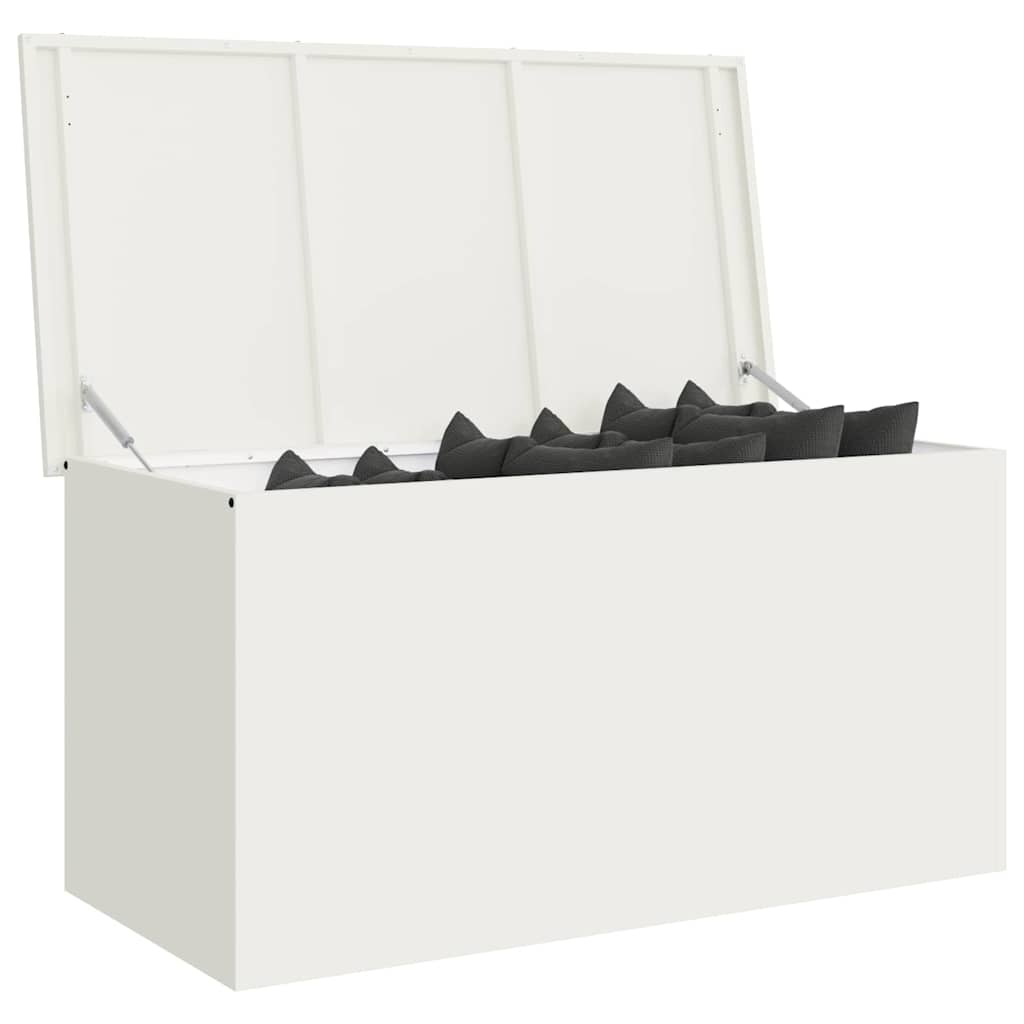 vidaXL Buitenopslagdoos Wit 100 x 50.5 x 50 cm Koudgewalst staal