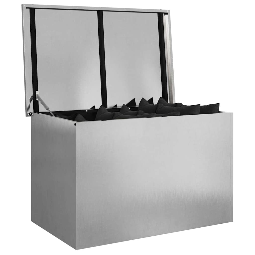 vidaXL Buitenopslagdoos Zilver 80 x 50.5 x 50 cm Roestvrij staal