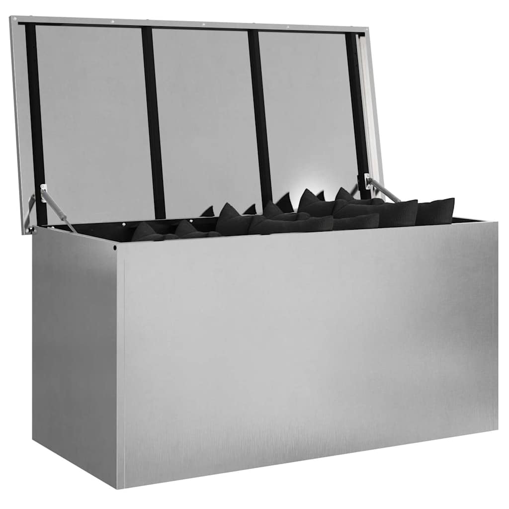 vidaXL Buitenopslagdoos Zilver 100 x 50.5 x 50 cm Roestvrij staal