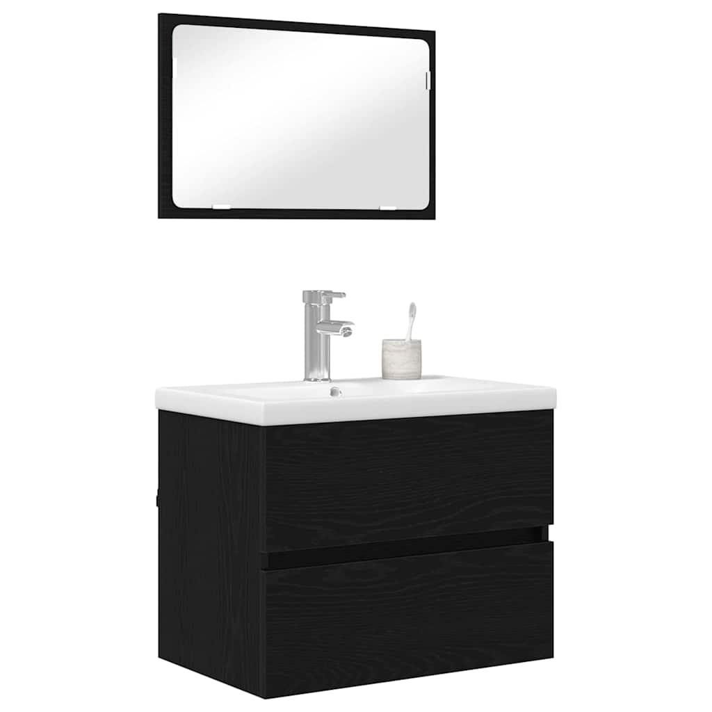 vidaXL Badkamermeubelset Wandgemonteerd 3 pcs artisanaal eikenkleurig