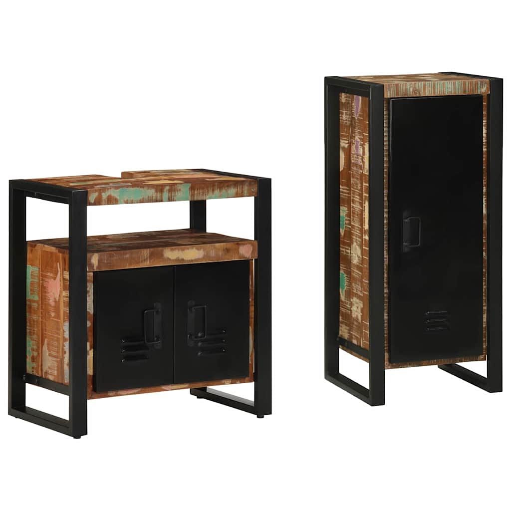 vidaXL Badkamermeubelset met plank 2 pcs Multikleur 40 x 35 x 90 cm