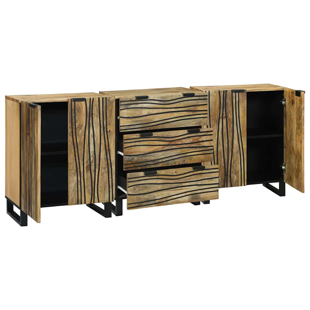 vidaXL Badkamermeubelset met lade 3 pcs Bruin 180 x 33 x 75 cm