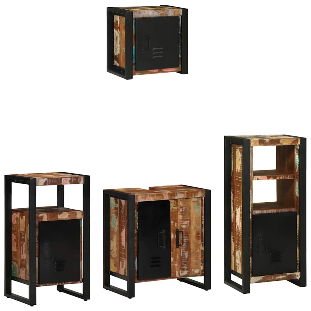 vidaXL Badkamermeubelset met plank 4 pcs Multikleur 55 x 35 x 60 cm