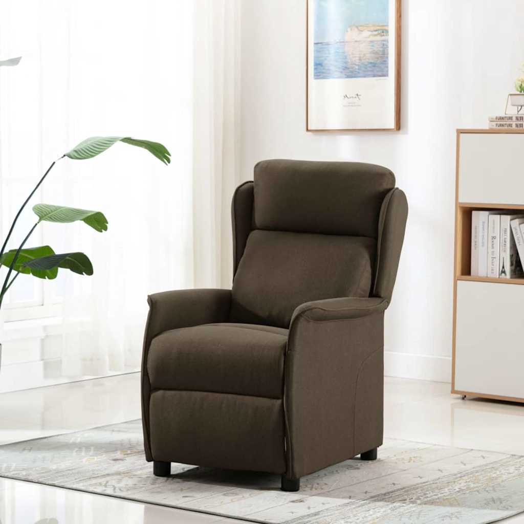 vidaXL Massagestoel Bruin 67.5 x 93.5 x 101.5 cm Stof & Schuim
