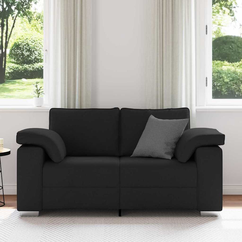 vidaXL Zwarte Loveseat - 120 cm Stof