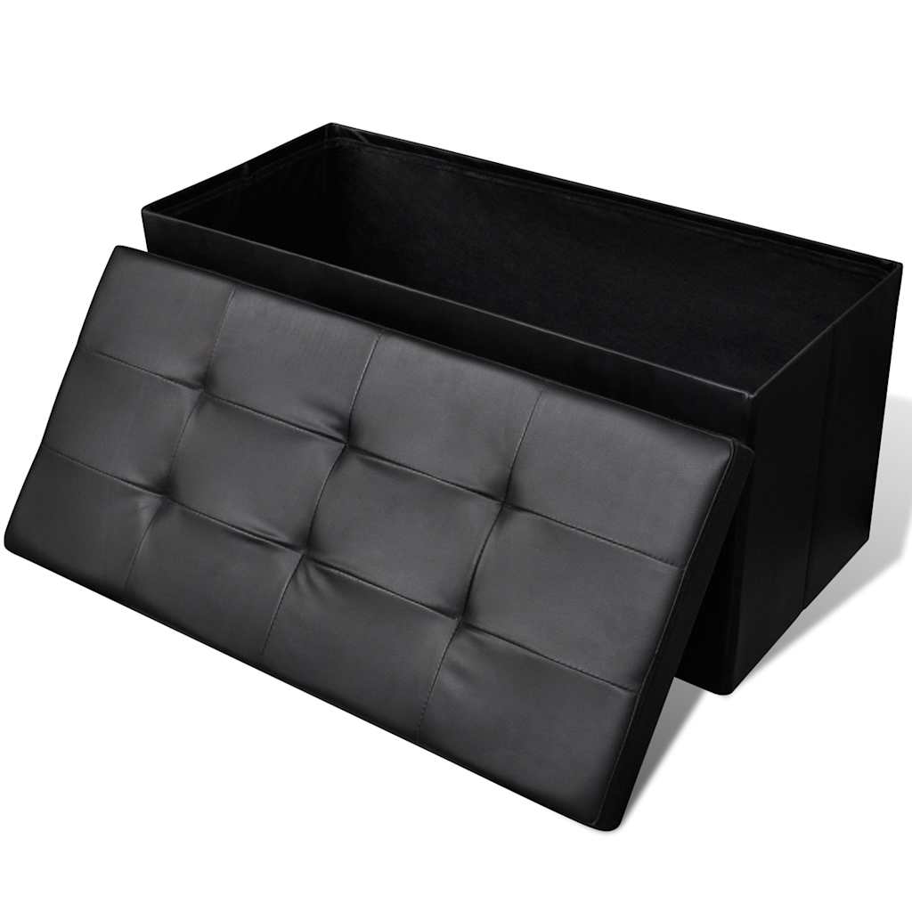 vidaXL Opslagbank met kussen met opslag 84.5 x 41 x 41 cm Bewerkt hout