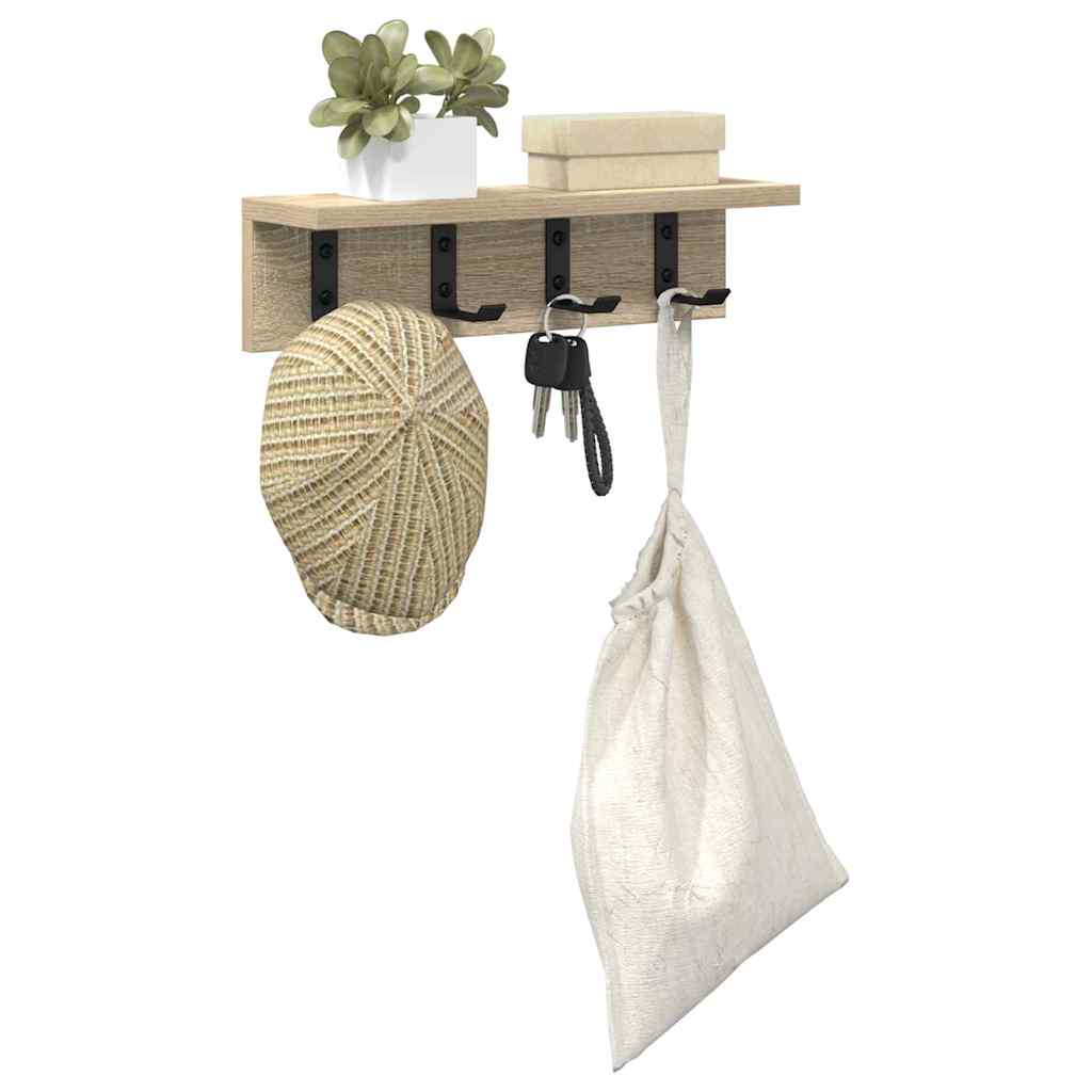 vidaXL Wandgemonteerde kapstok Sonoma eiken 40 x 10.5 x 10.5 cm