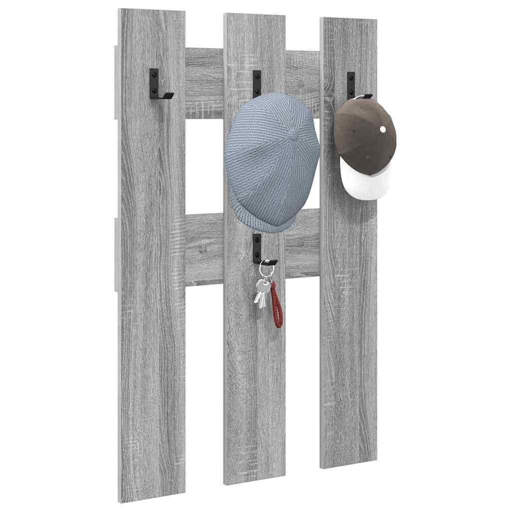 vidaXL Wandgemonteerde kapstok met opslag Grijs sonoma 65 x 3 x 100 cm