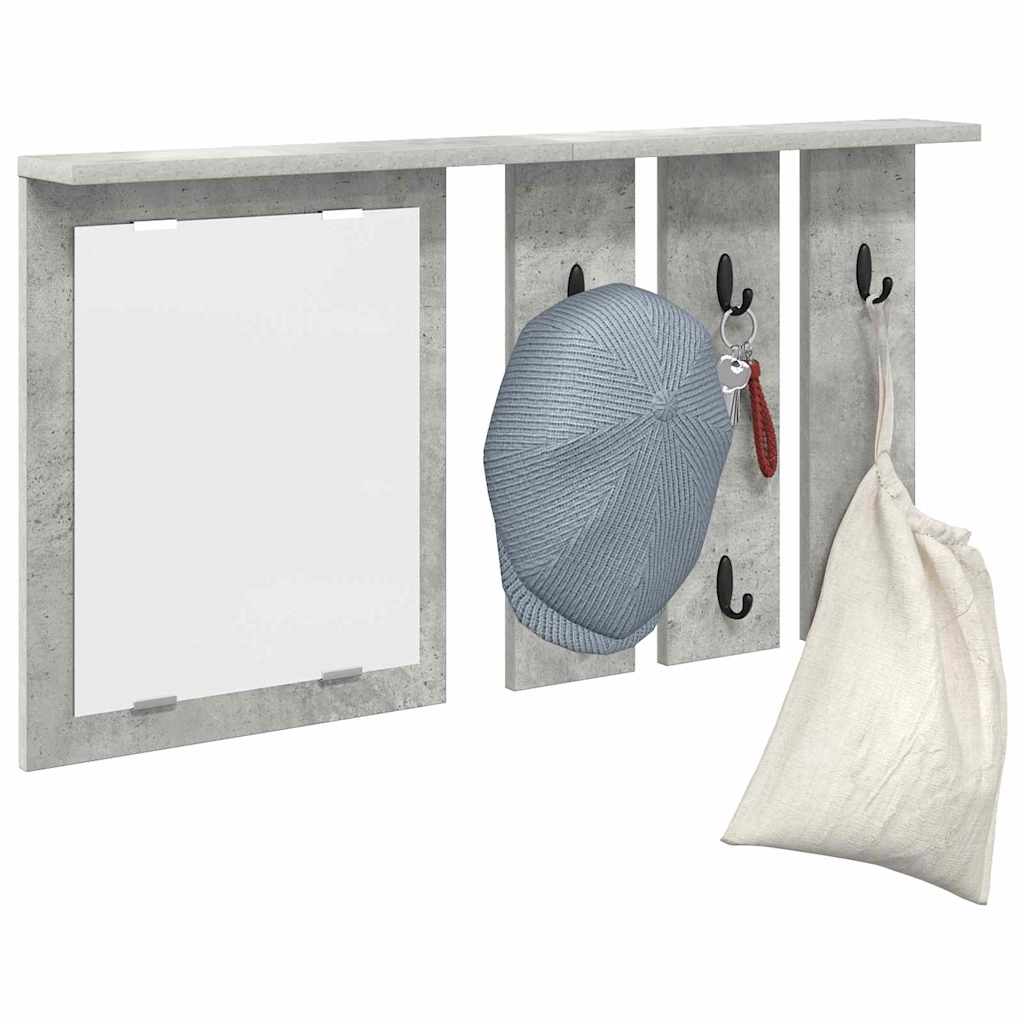 vidaXL Wandgemonteerde kapstok Betongrijs 85 x 10 x 45 cm Bewerkt hout
