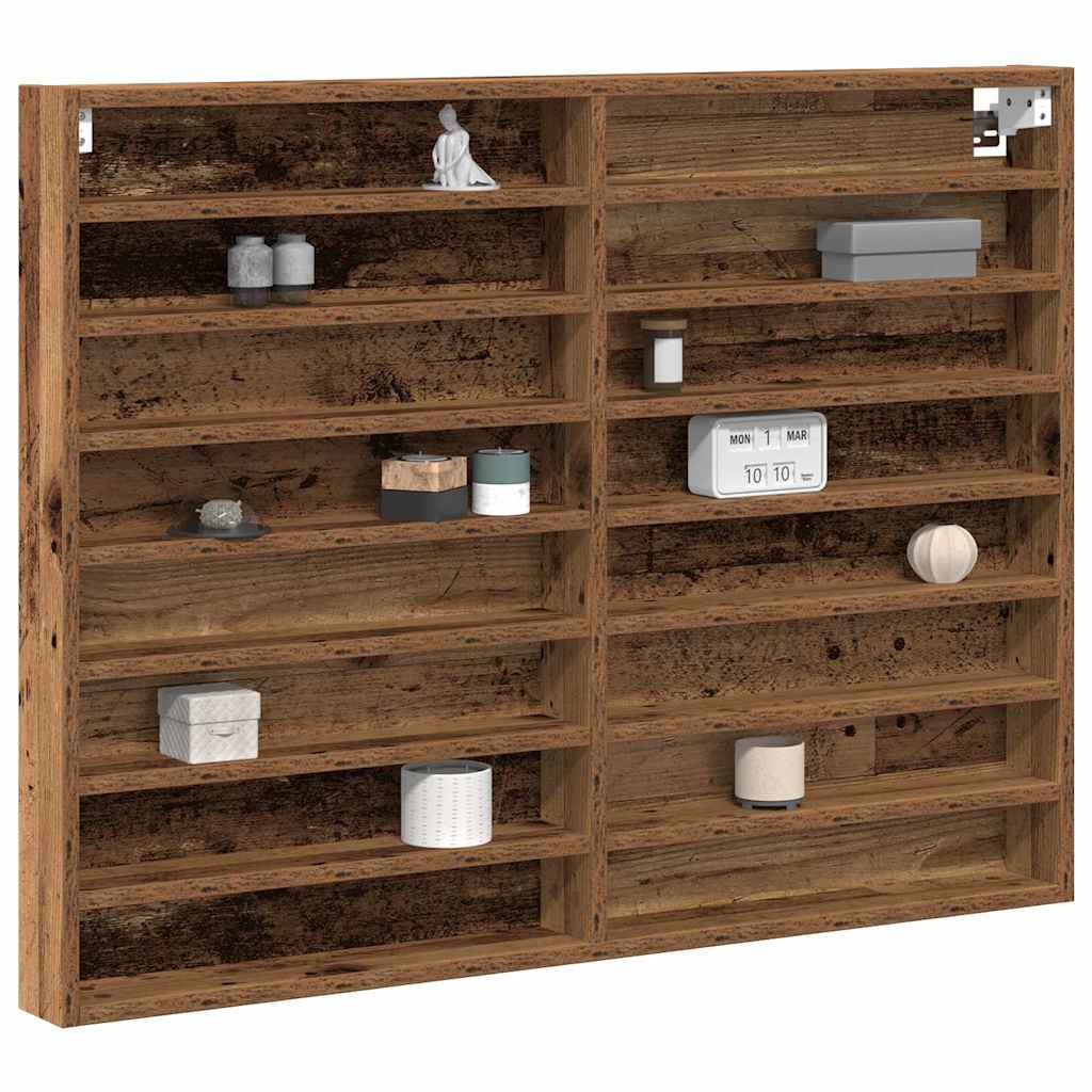 vidaXL Displaykast met plank Oud Hout 100 x 8.5 x 75 cm Bewerkt hout