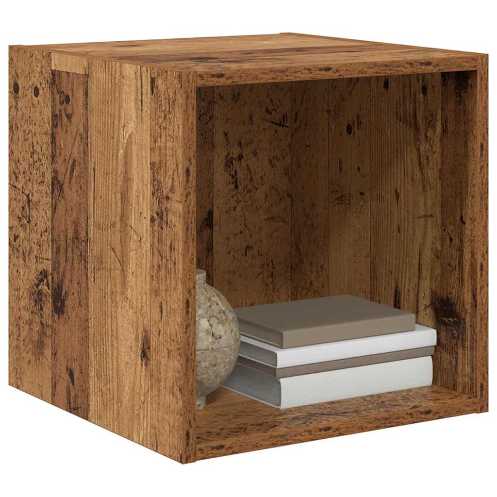 vidaXL Wandkast Oud hout 37 x 37 x 37 cm Bewerkt hout