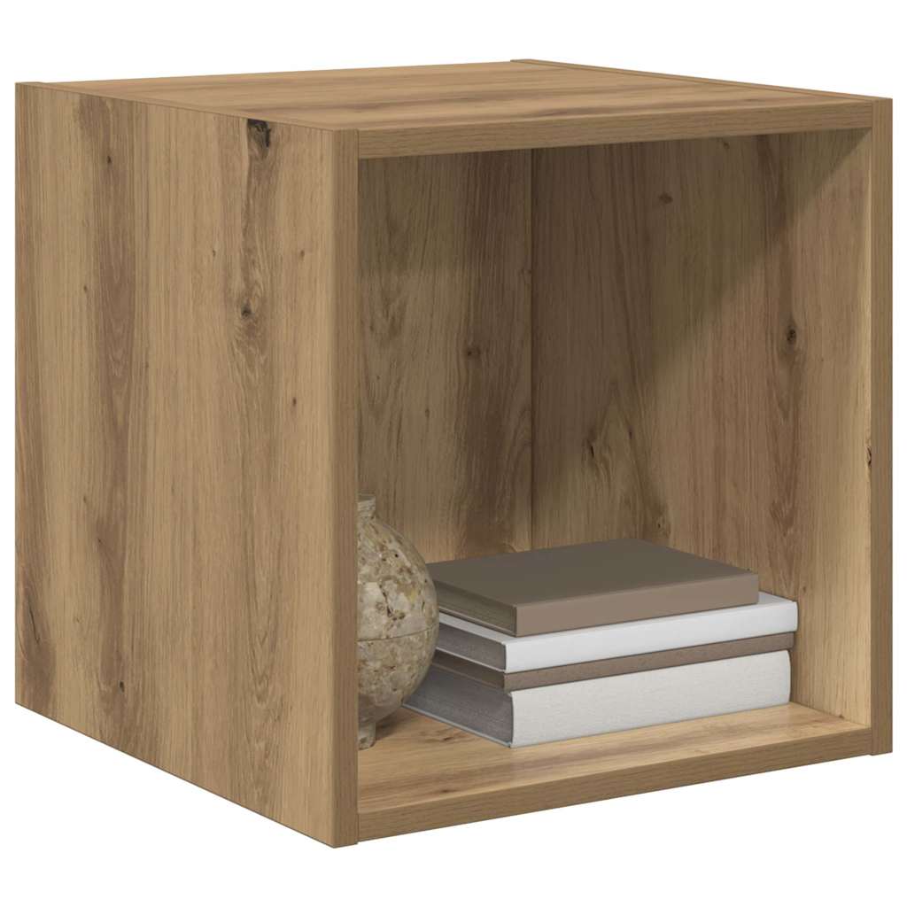 vidaXL Wandkast artisanaal eikenkleurig 37 x 37 x 37 cm Bewerkt hout