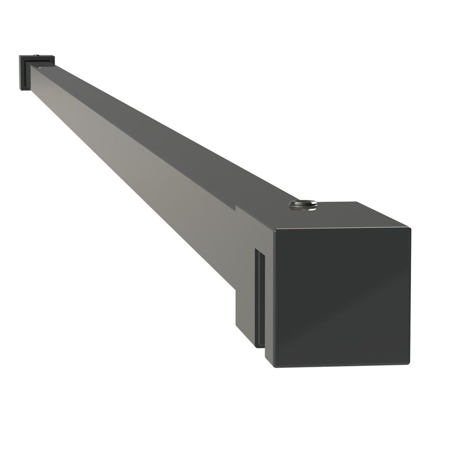 Sealskin Mix&match Stabilisatiesteun Vierkant 100cm Zwart Voor 8mm Veiligheidsglas