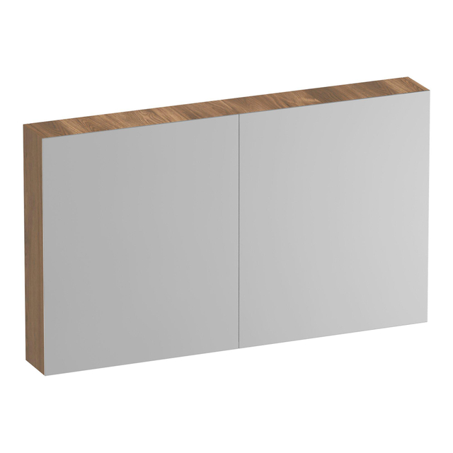 Brauer Impress spiegelkast - 120x70x15cm - zonder verlichting - 2 dubbelzijdige spiegeldeuren - Honey SK-IM120HO
