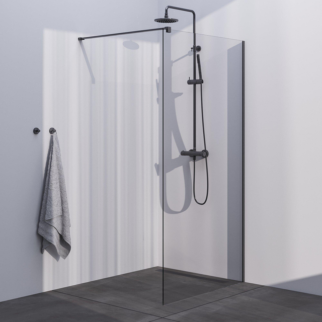 Brauer Gunmetal Season Inloopdouche - helder glas - 100x200cm - gunmetal geborsteld GS-ISMP1H100200GM