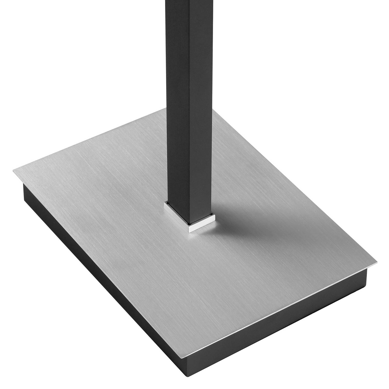 Brilliant LED vloerlamp Pulse, zwart, hoogte 150 cm, metaal, leeslampje