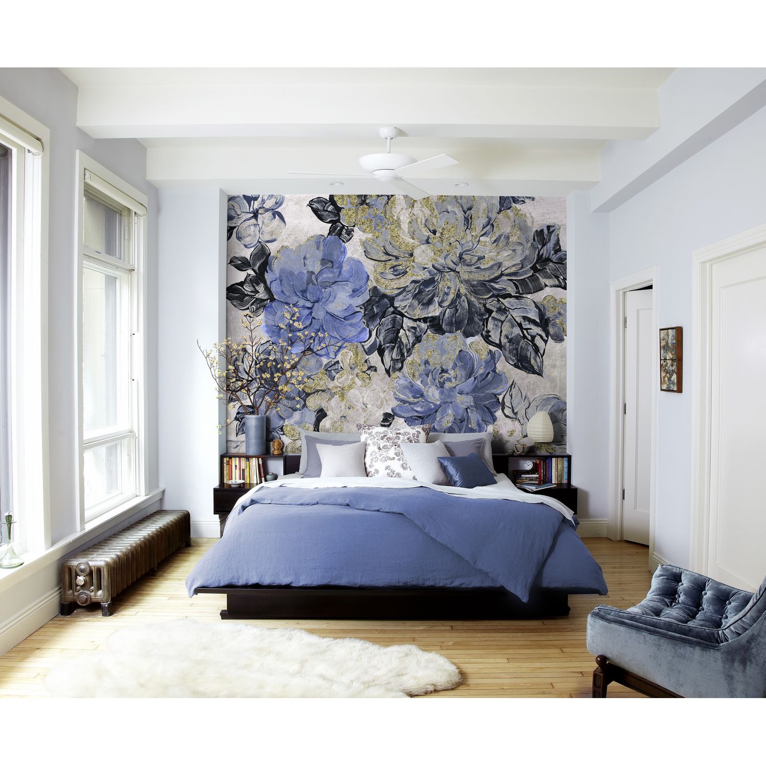Komar Fotobehang Vintage Blue Garden