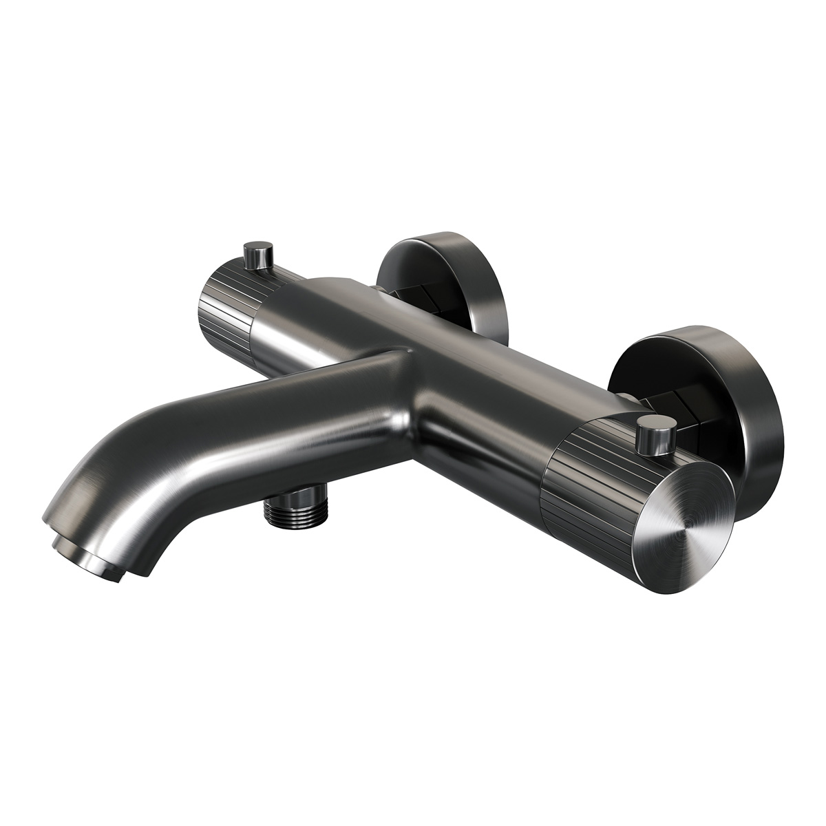 Brauer Stripe thermostatische badkraan gunmetal geborsteld PVD