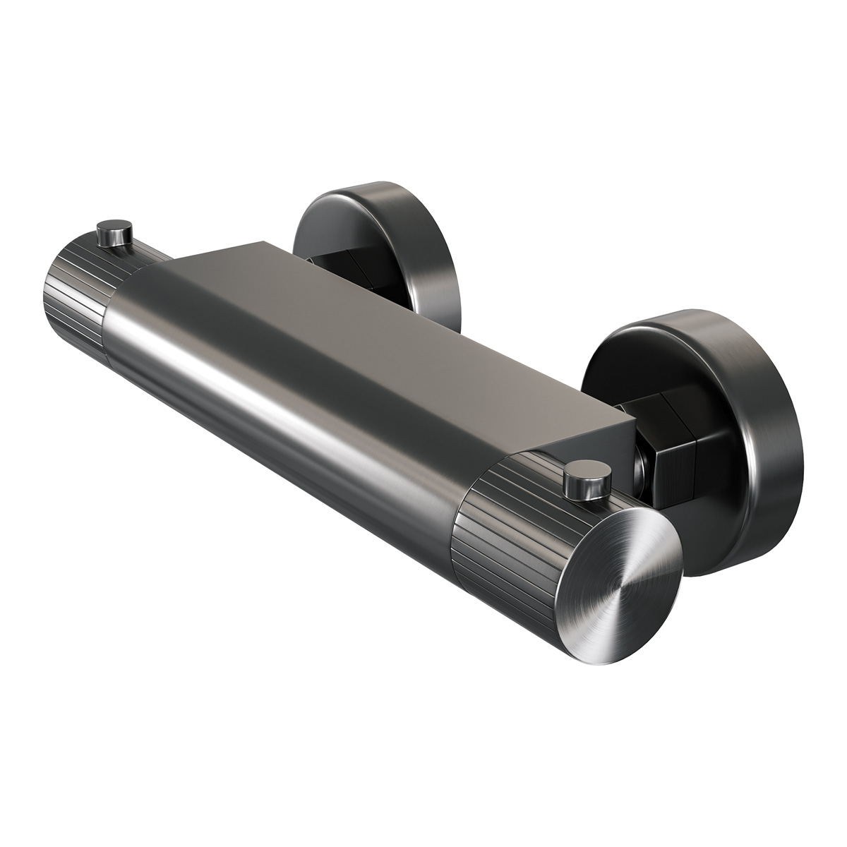 Brauer Stripe thermostatische douchekraan gunmetal geborsteld PVD