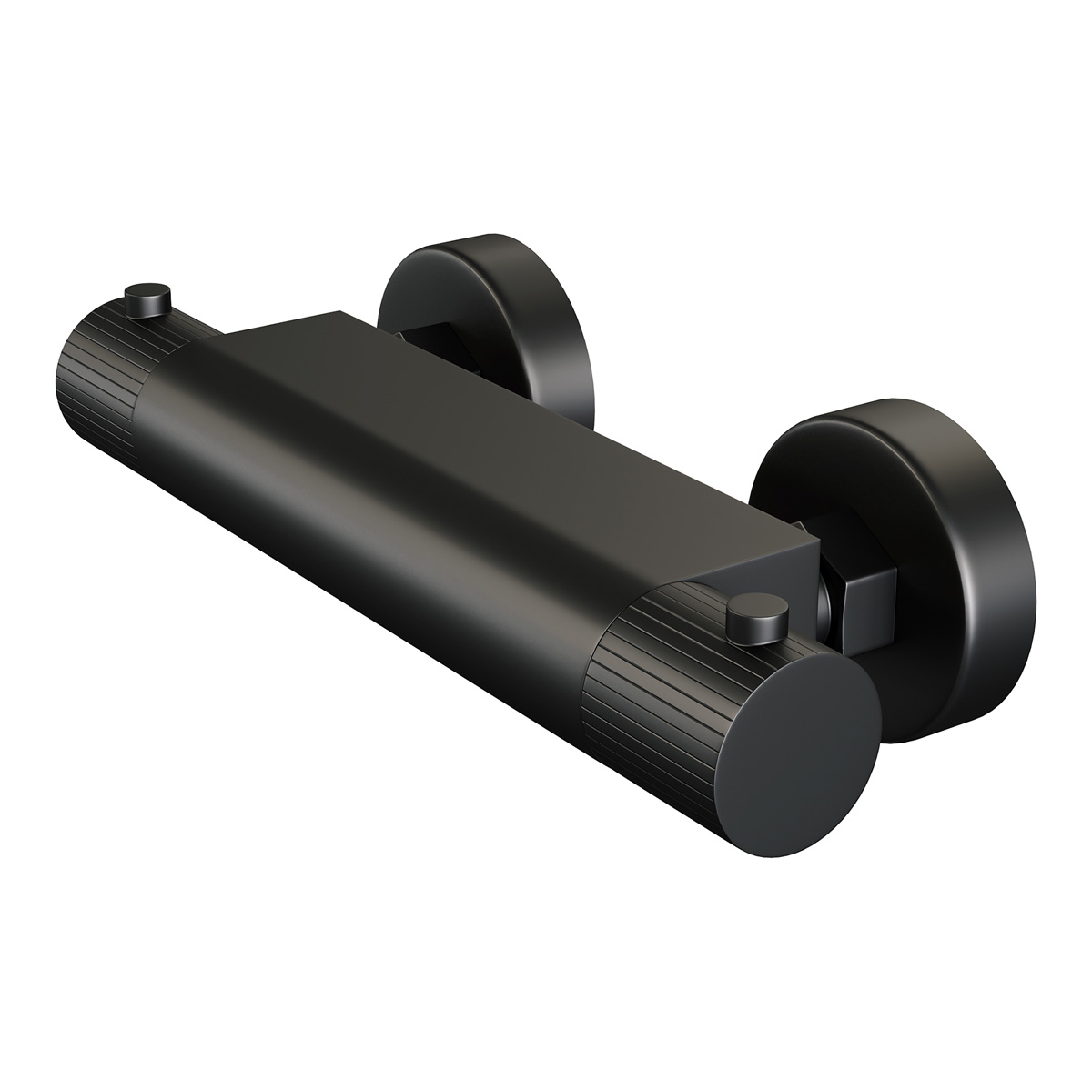 Brauer Stripe thermostatische douchekraan zwart mat