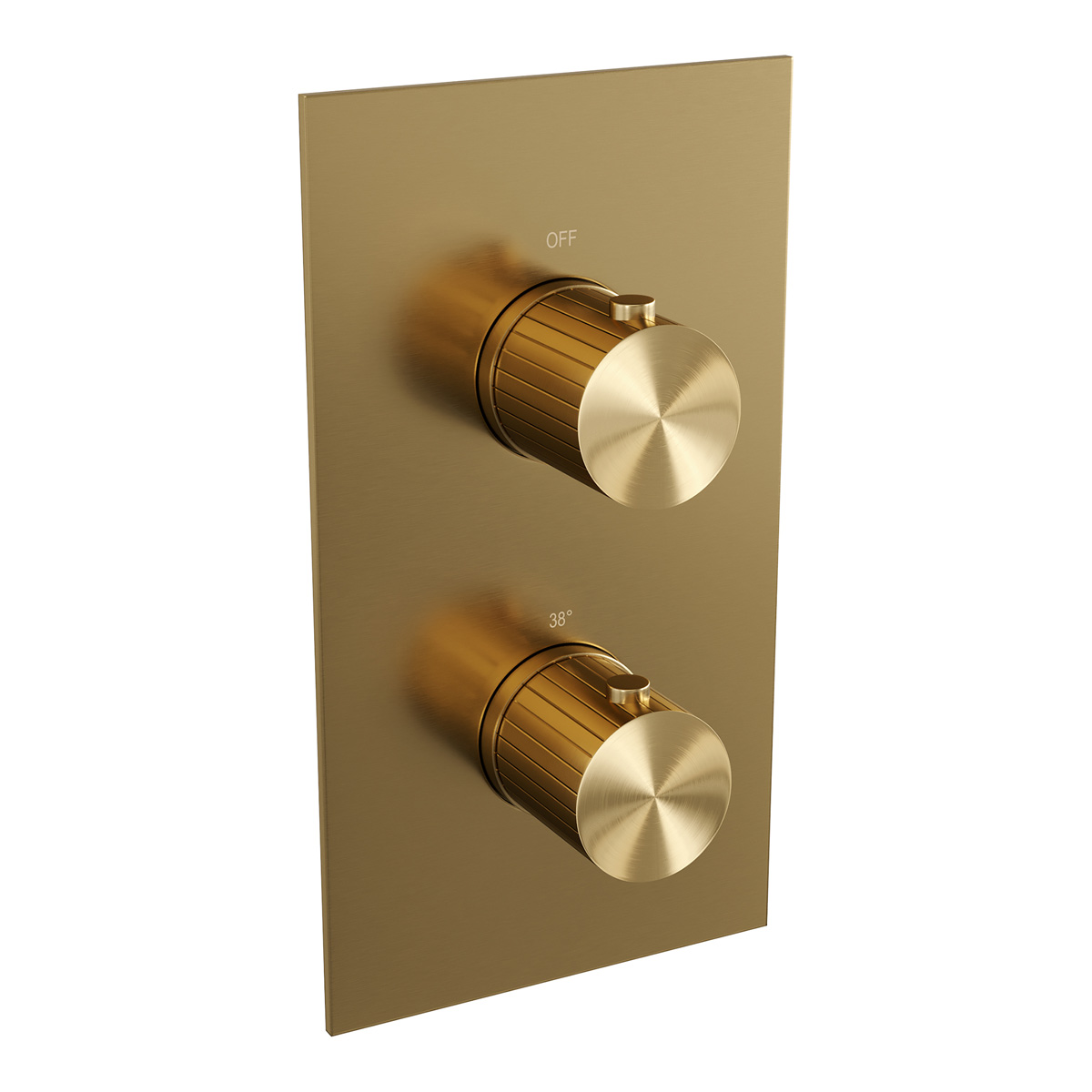 Brauer Stripe 3-weg inbouwthermostaat messing geborsteld PVD
