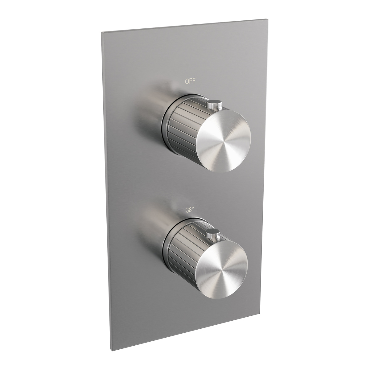 Brauer Stripe 3-weg inbouwthermostaat RVS geborsteld PVD