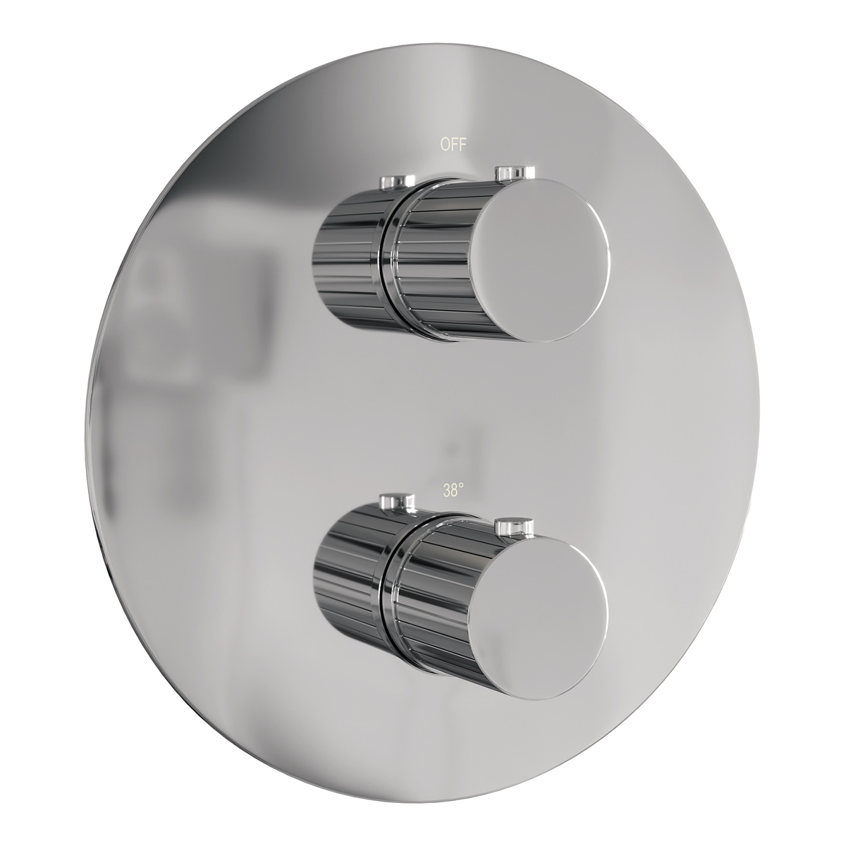Brauer Stripe 3-weg inbouwthermostaat rond chroom