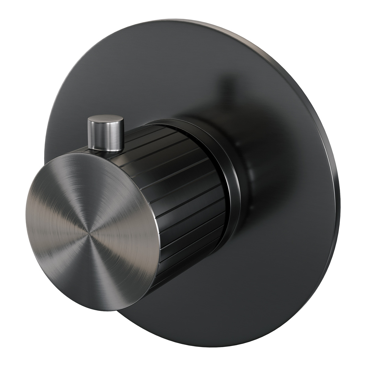 Brauer Stripe inbouwthermostaat gunmetal geborsteld PVD