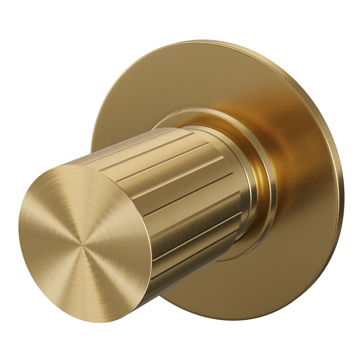 Brauer Stripe inbouw stopkraan messing geborsteld PVD