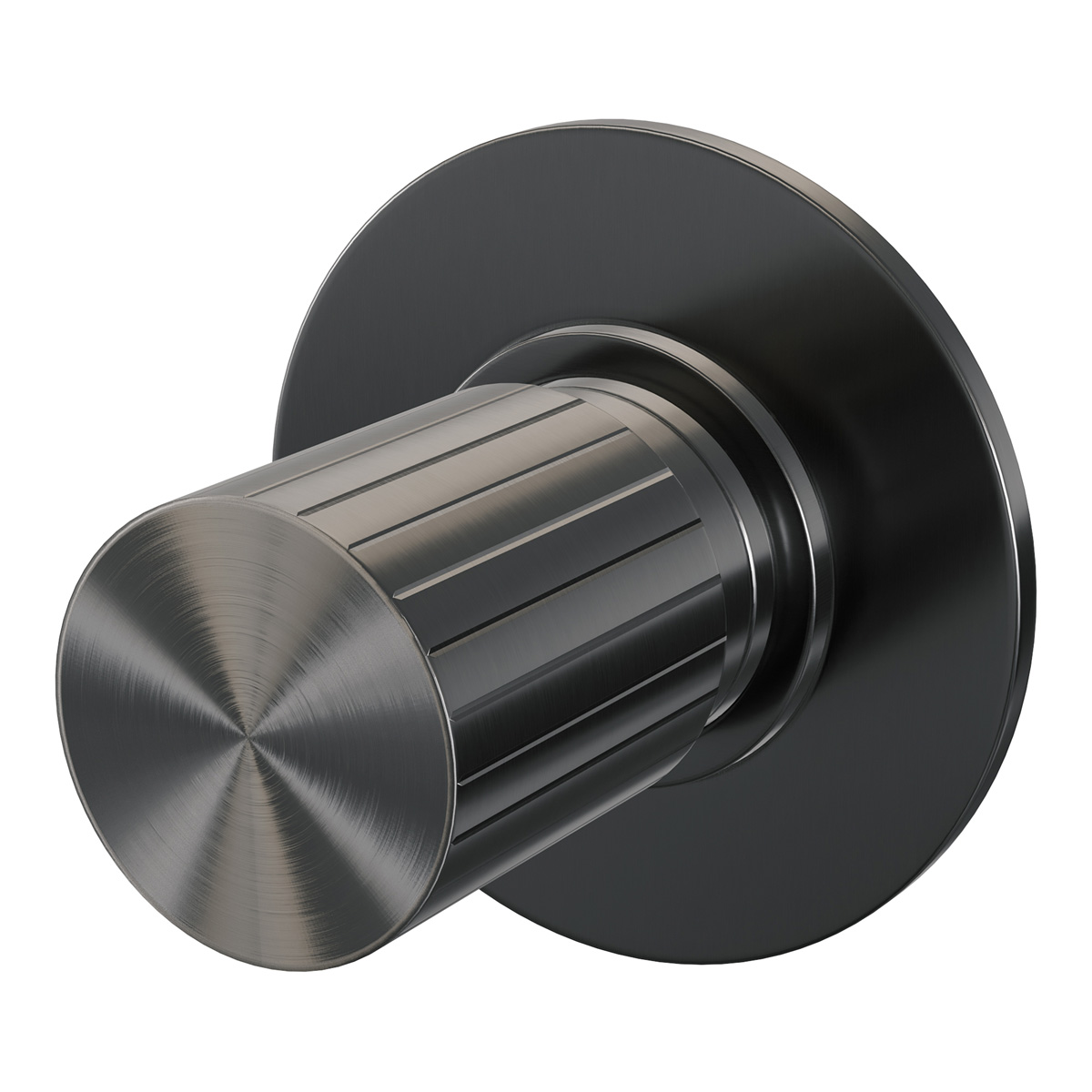 Brauer Stripe inbouw stopkraan gunmetal geborsteld PVD