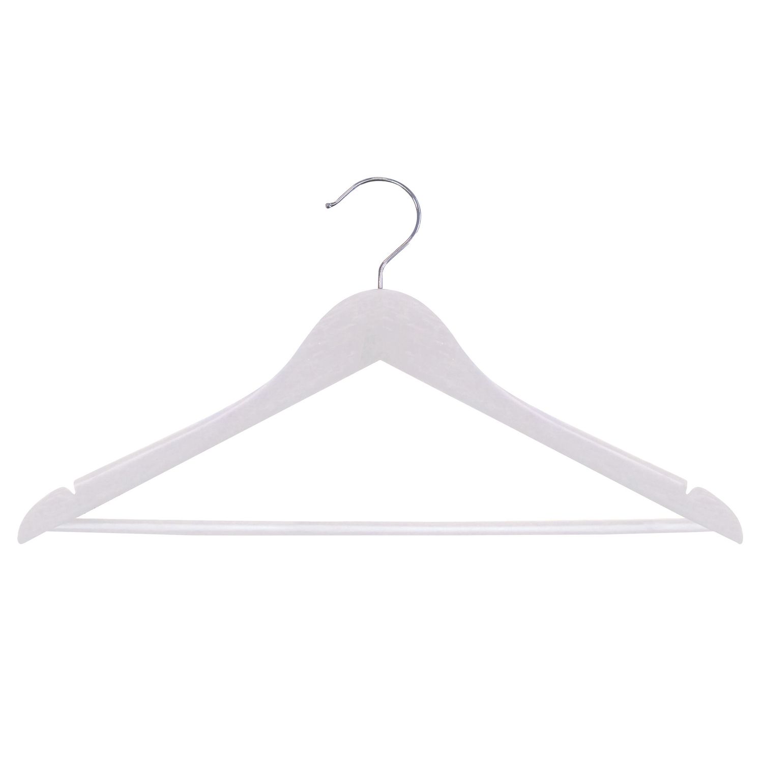 Praxis Set Van 5 Kleerhangers - Wit Hout