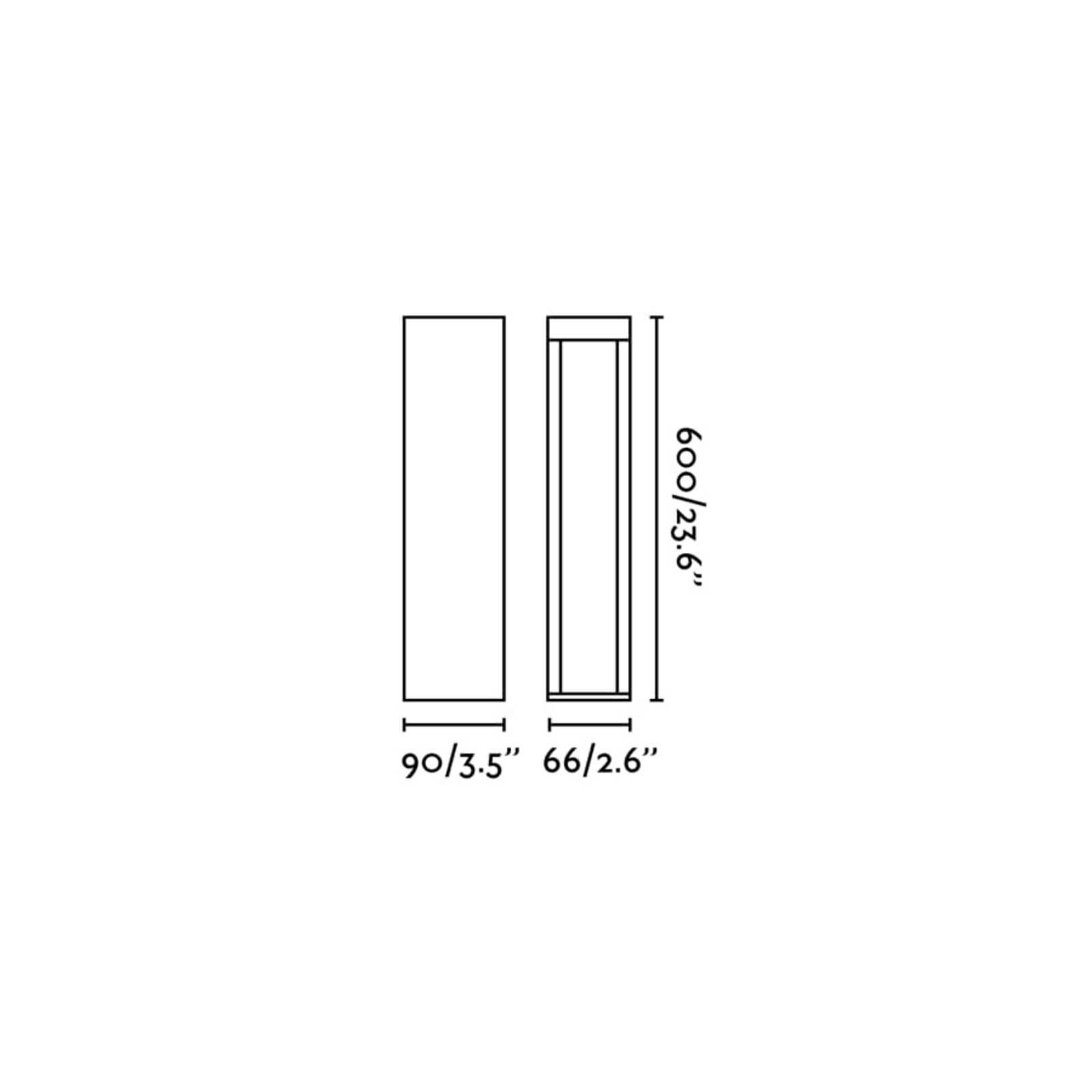 FARO BARCELONA LED sokkellamp Cerler, bruin, 60 cm, metaal, IP65, CCT