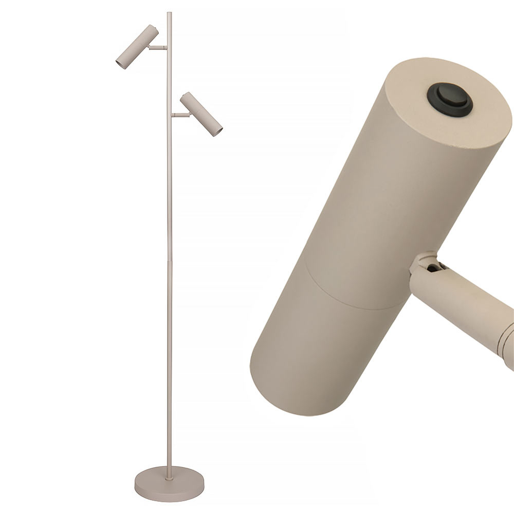 Freelight Vloerlamp Undici 2 lichts H 150 cm beige