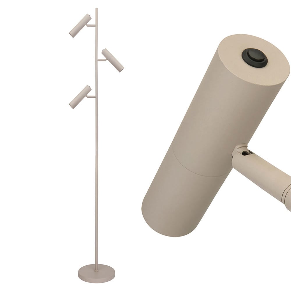 Freelight Vloerlamp Undici 3 lichts H 165 cm beige