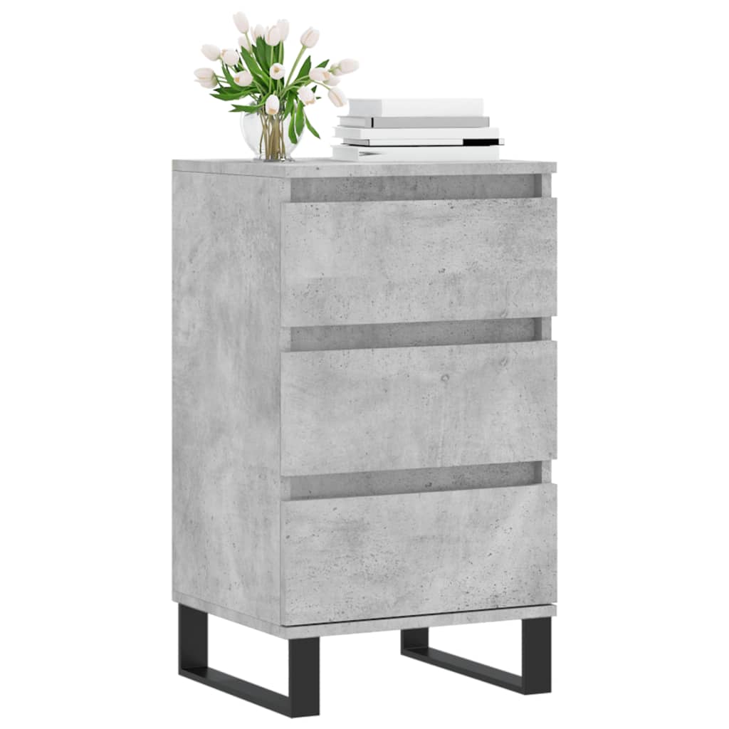 vidaXL Dressoir 40x35x70 cm bewerkt hout betongrijs