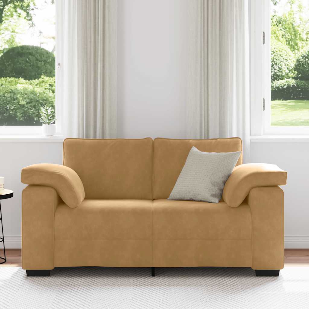 vidaXL Loveseat Sofa Bruin 120 cm Fluweel
